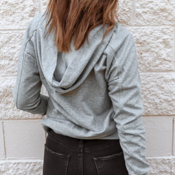 💜 New Grey Casual Hoodie - Picture 2 of 5